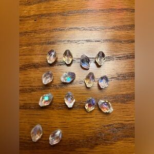 Crystal Faceted Transparent Bicone Bead Lot- 14
